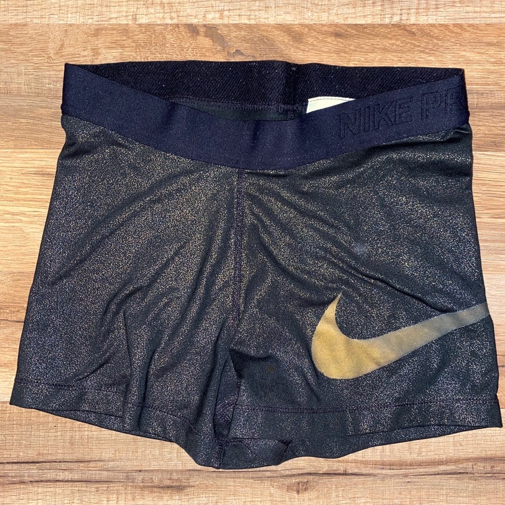 Sparkly Gold Nike Pros